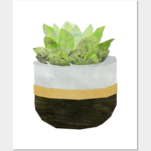 Houseplant - Echeveria Wall Art by Babban Gaelg